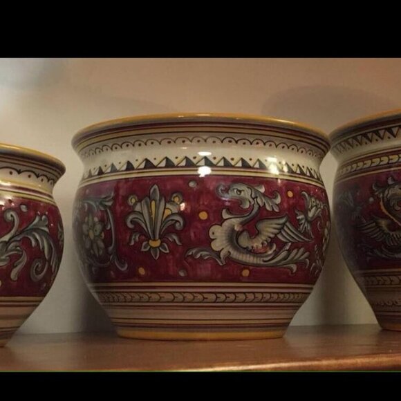 Maioliche Nulli Deruta Italy Majolica Wall Planter EUC - Picture 6 of 9